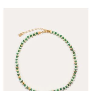 Ottoman Hands Lois green jade mother of pearl necklace NIB